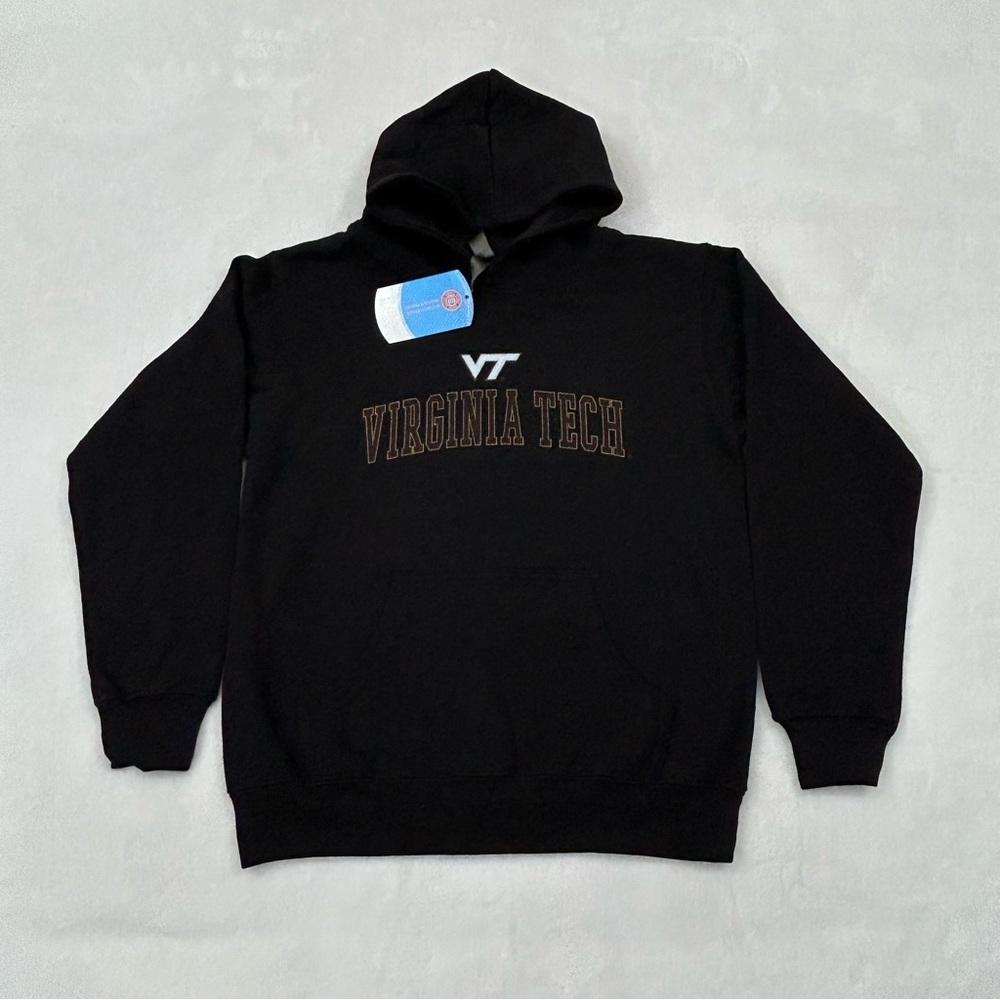 Virginia Tech Hokies NCAA Black Pullover Hoodie Sweatshirt Youth Boys Size S